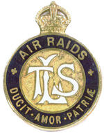 London Telephone Service badge allowing the wearer to be on the streets during an air raid